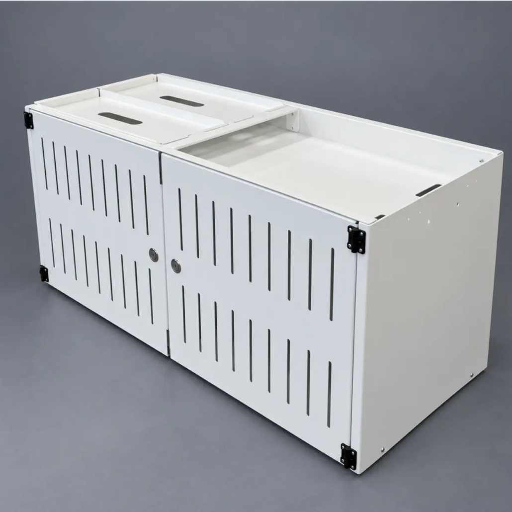 Assembly with two trays removed.